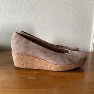 Cordani Suede + Cork Wedges 38/7.5